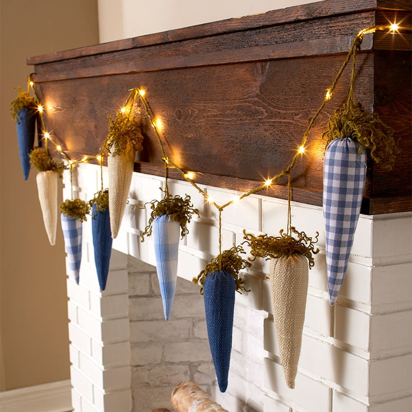 Easter Country Bunnies With Lighted Ears Or Blue Carrot Garland - Image 13