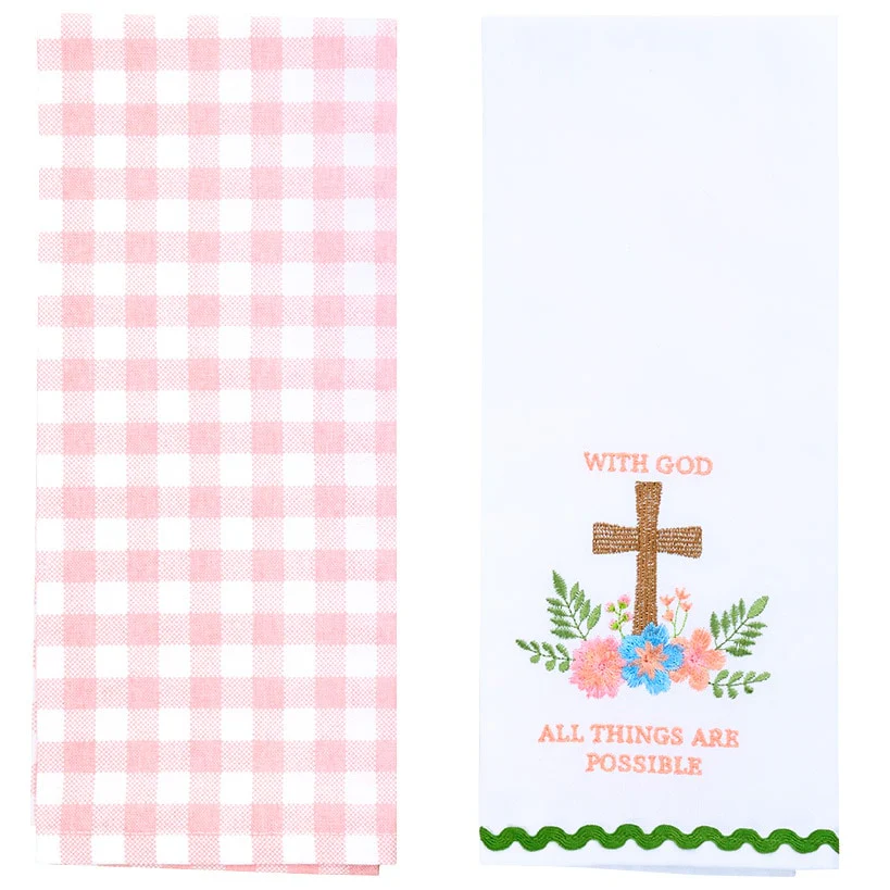 Easter Embroidered Religious Kitchen Towels, Set of 2 - Image 5