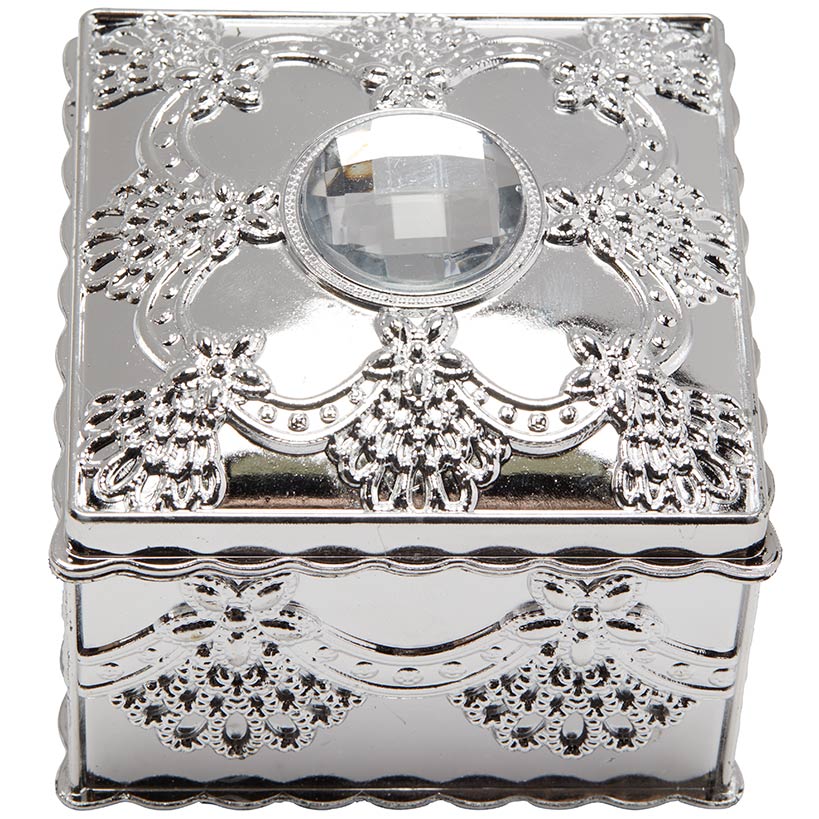 Elegant Small Jewelry Box with Rhinestones - Image 2