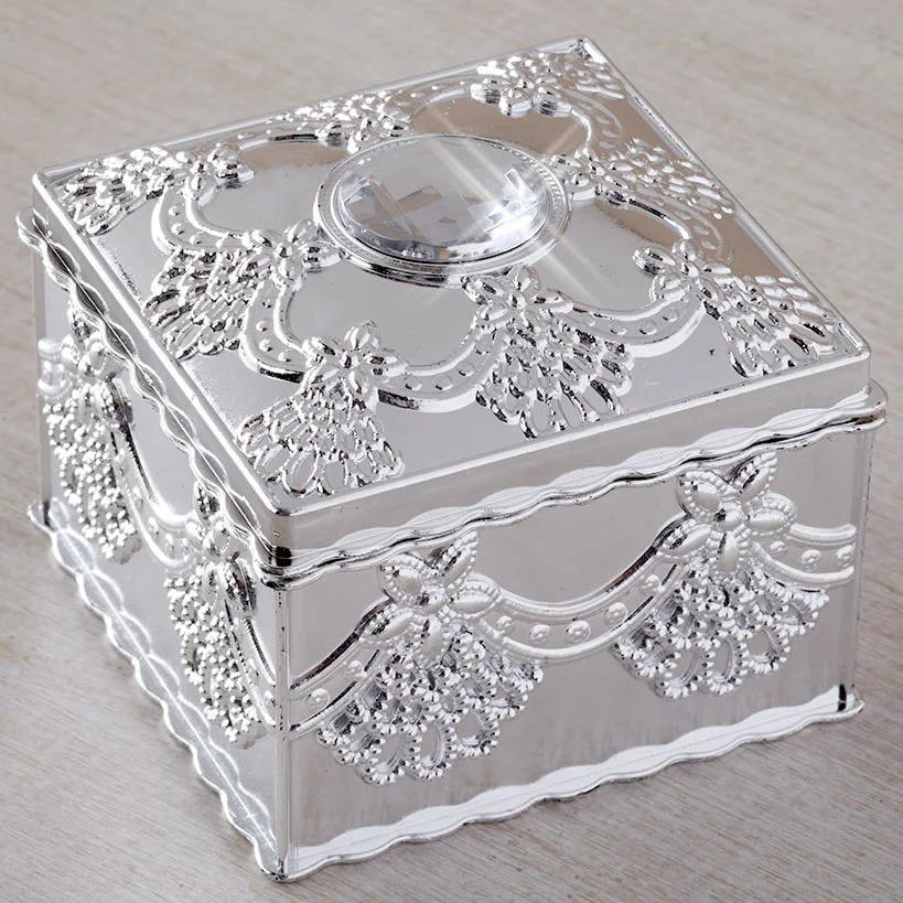 Elegant Small Jewelry Box with Rhinestones - Image 4