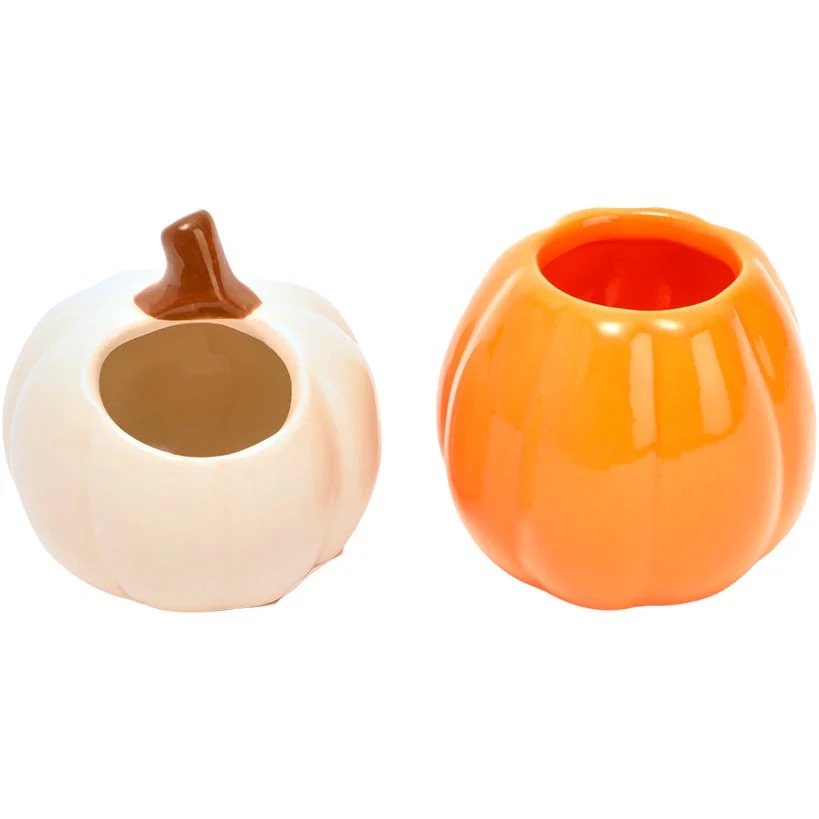 Fall Orange and White Pumpkin Toothpick Holders - Set of 2 - Image 4