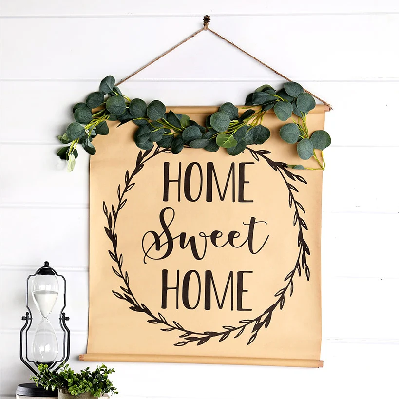 Farmhouse Paper Scroll Wall Hanging - Image 2
