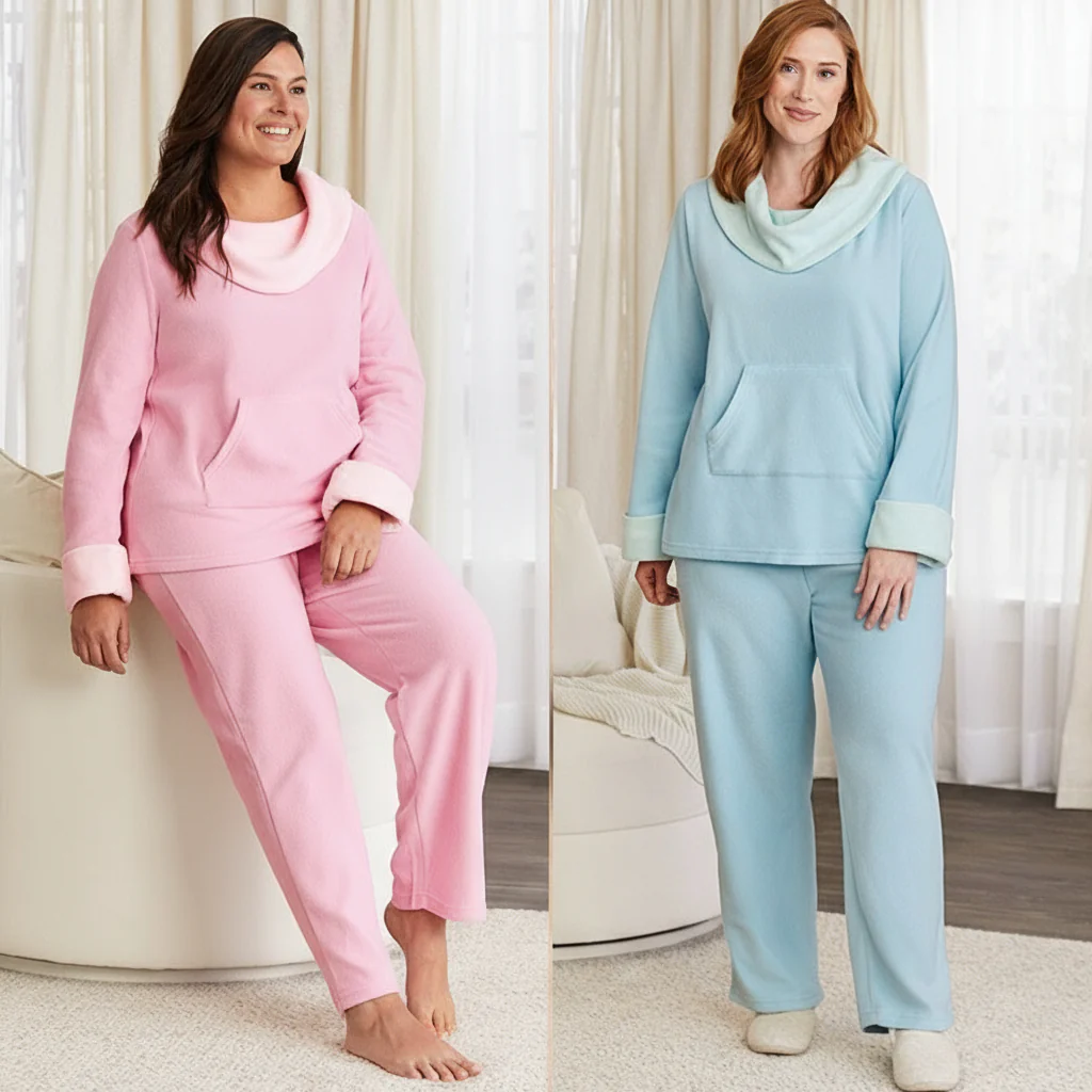 Fleece Pajama Lounge Set 2 Pieces