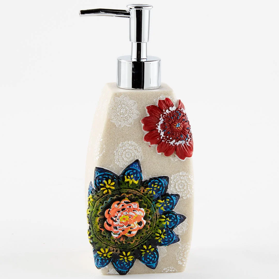 Floral Blossoms Toothbrush Holder or Soap/Lotion Pump - Image 3