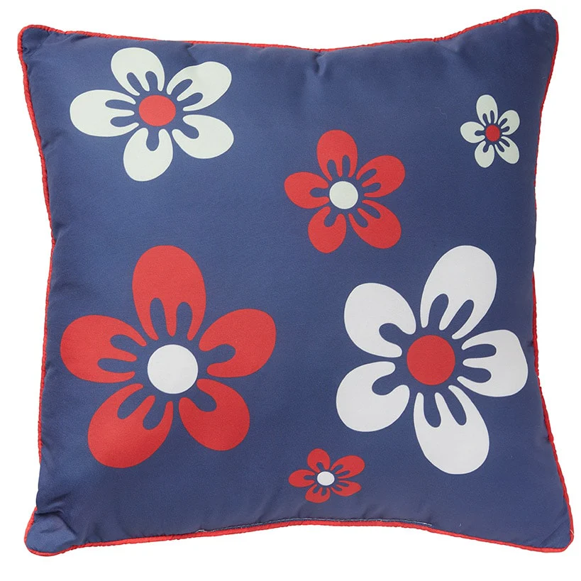 Floral Check Sham or Accent Floral Pillow - Image 2