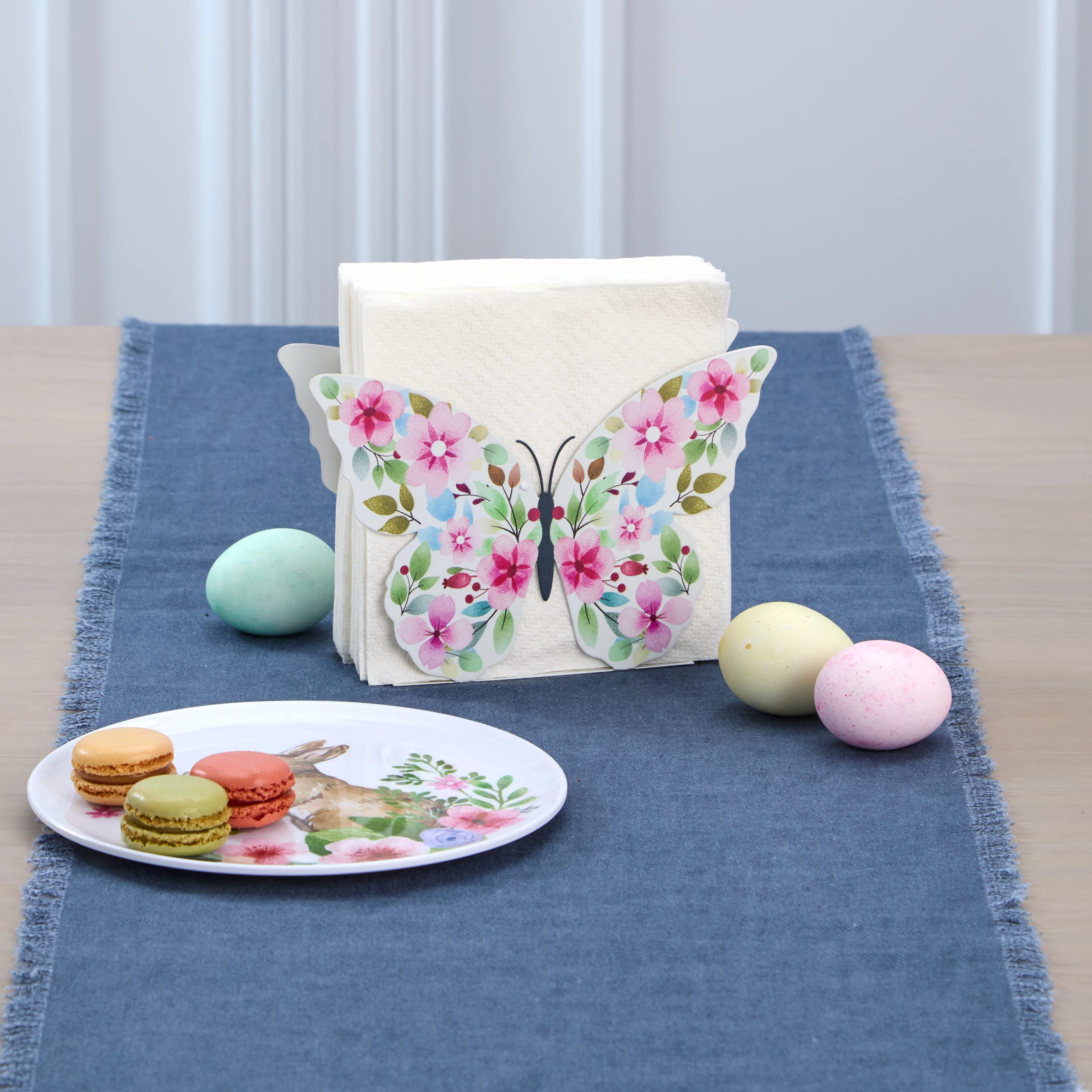 Floral Easter Tableware - Salad Plates, Serving Platters, Napkin Holder - Image 9