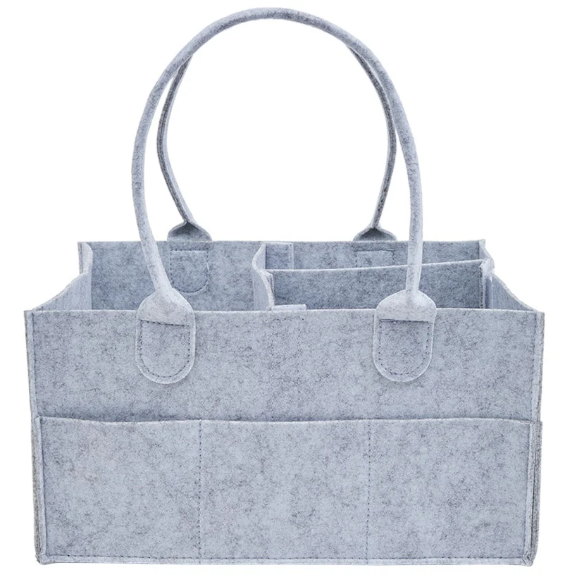 Foldable Felt Storage Caddy with Handles - Image 2