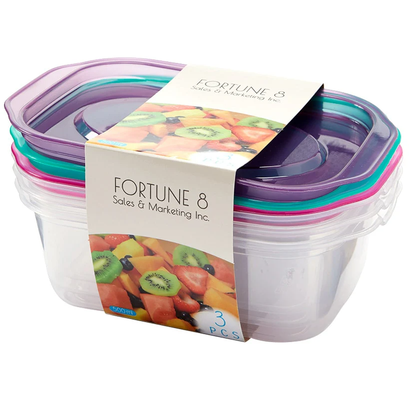 Food Storage Containers with Lids Set of 3 Clear - Image 7