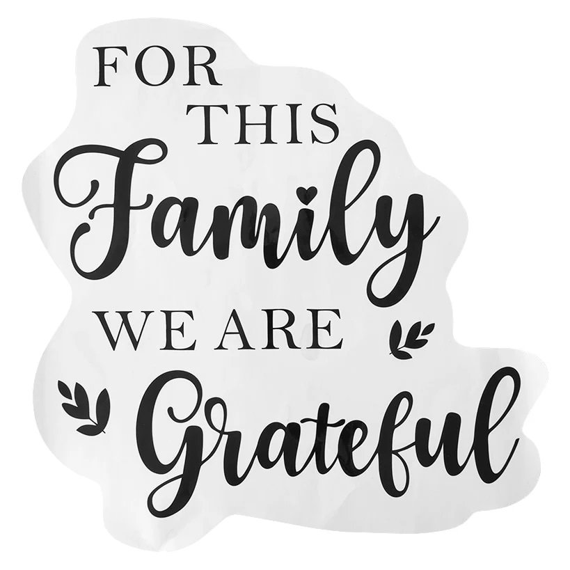 For This Family We Are Grateful - Wall Decal - Image 3