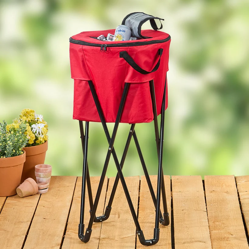 Freestanding Collapsible Insulated Portable Cooler for Drinks BBQ Party - Image 7