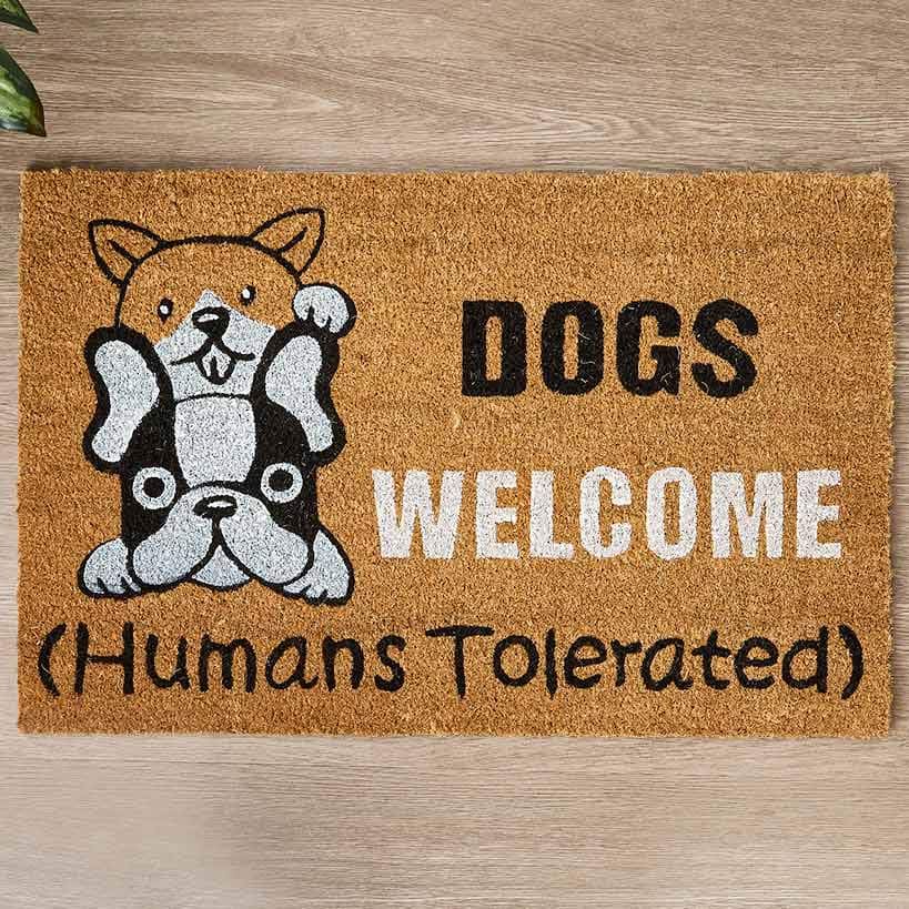 Funny Cat or Dog Coir Doormat 18" x 28" - Image 2