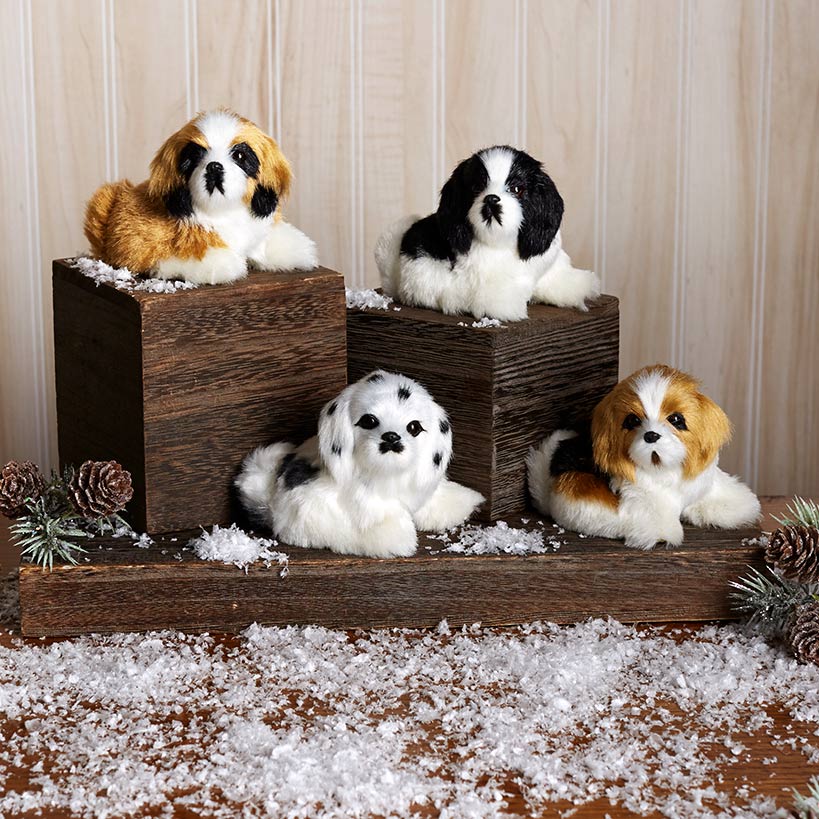 Furry Friends Dog Ornaments Set of 4 - Image 3