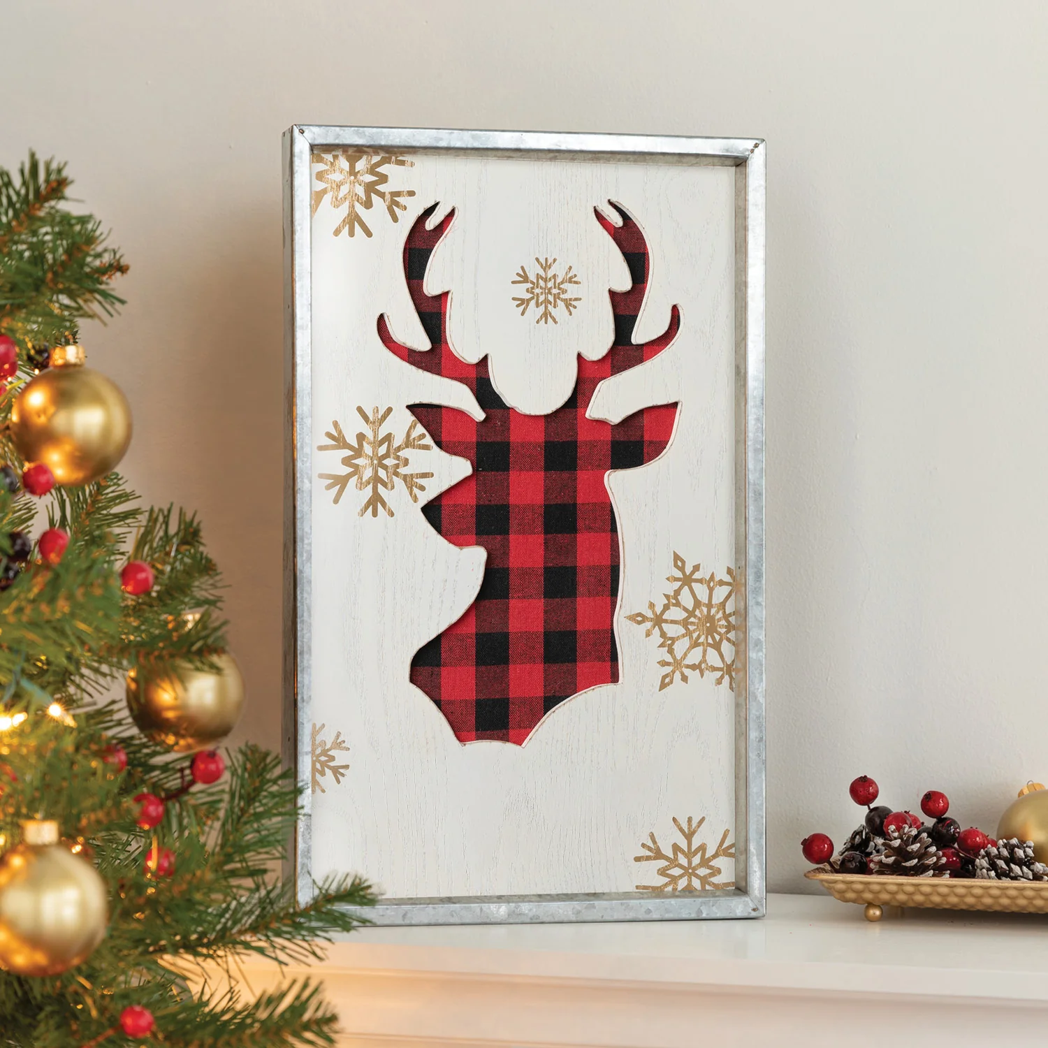 Galvanized Deer Wall Decor