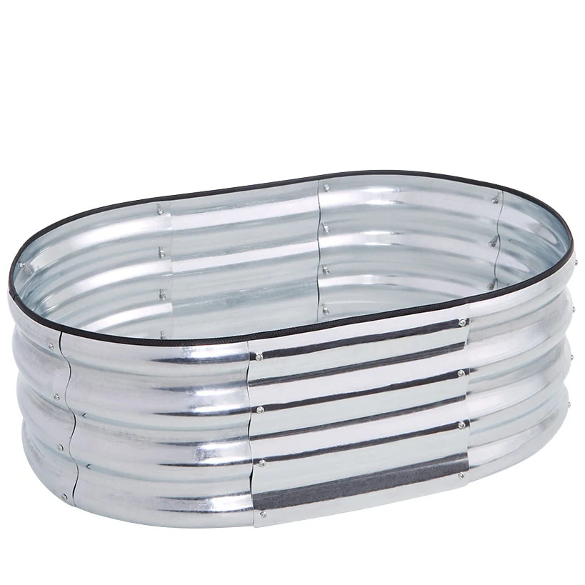 Galvanized Oval Raised Garden Bed Kit - Image 2