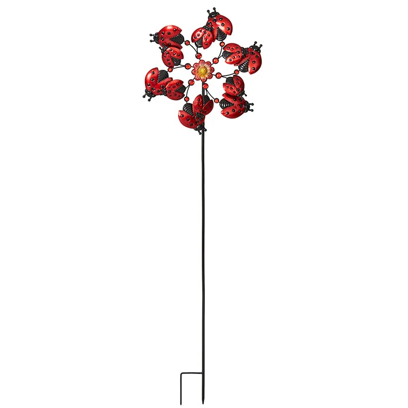Garden Wind Spinner Stakes with Ladybug, Hummingbird, and Butterfly - Image 6