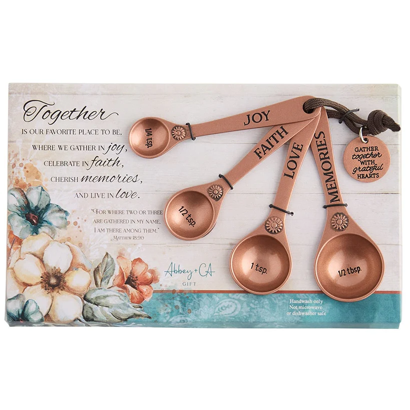 Gather Together Collection - Pie Plate, Wall Cross, Measuring Spoons, Tray - Image 2