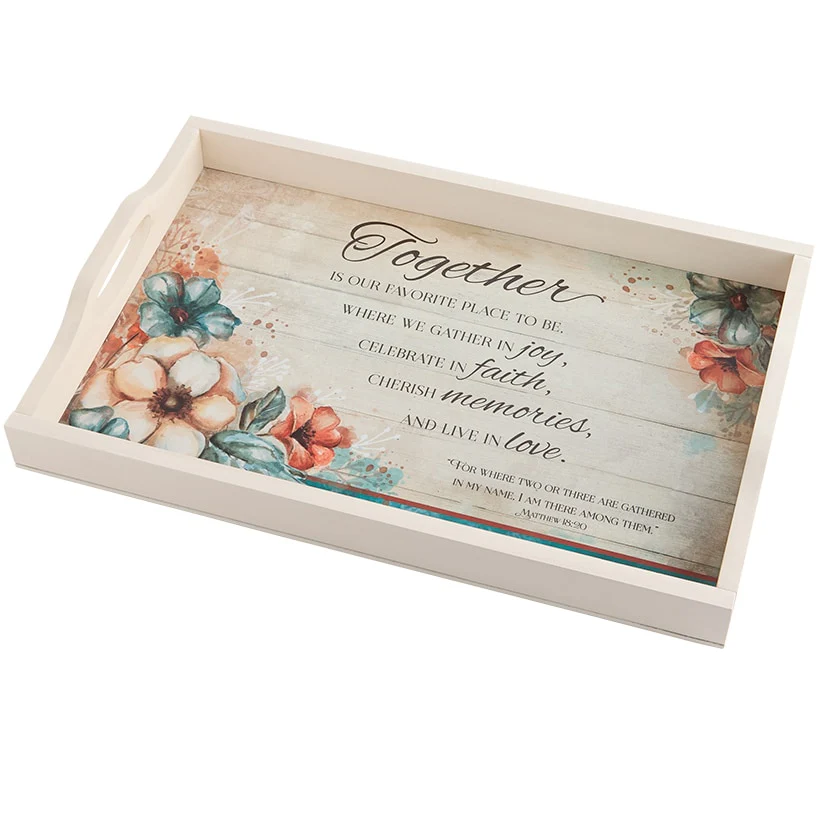 Gather Together Collection - Pie Plate, Wall Cross, Measuring Spoons, Tray - Image 9