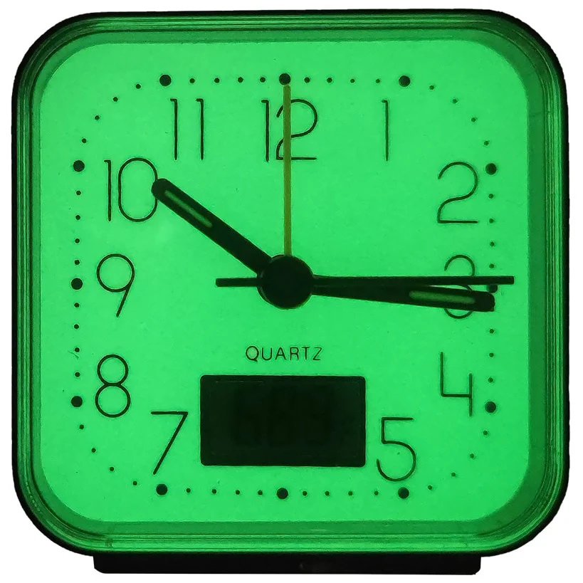 Glow-in-the-Dark Alarm and Temp Clock - Image 2