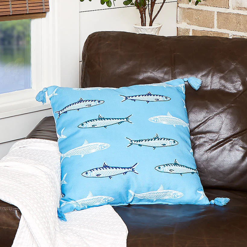 Gone to the Lake Embroidered Decorative Pillow - Image 3