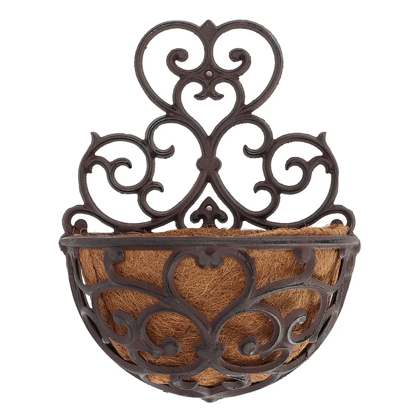 Half-Round Victorian Wall Planter with Liner for Garden - Image 2