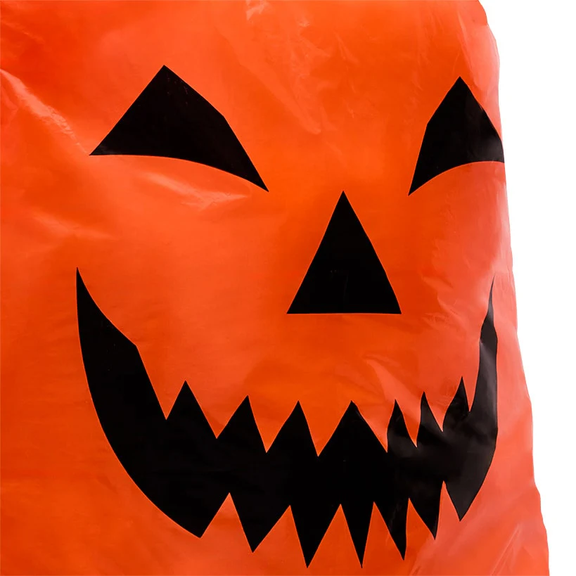 Halloween Jack-O-Lantern Leaf Lawn Bag - 24" x 30" - Image 2
