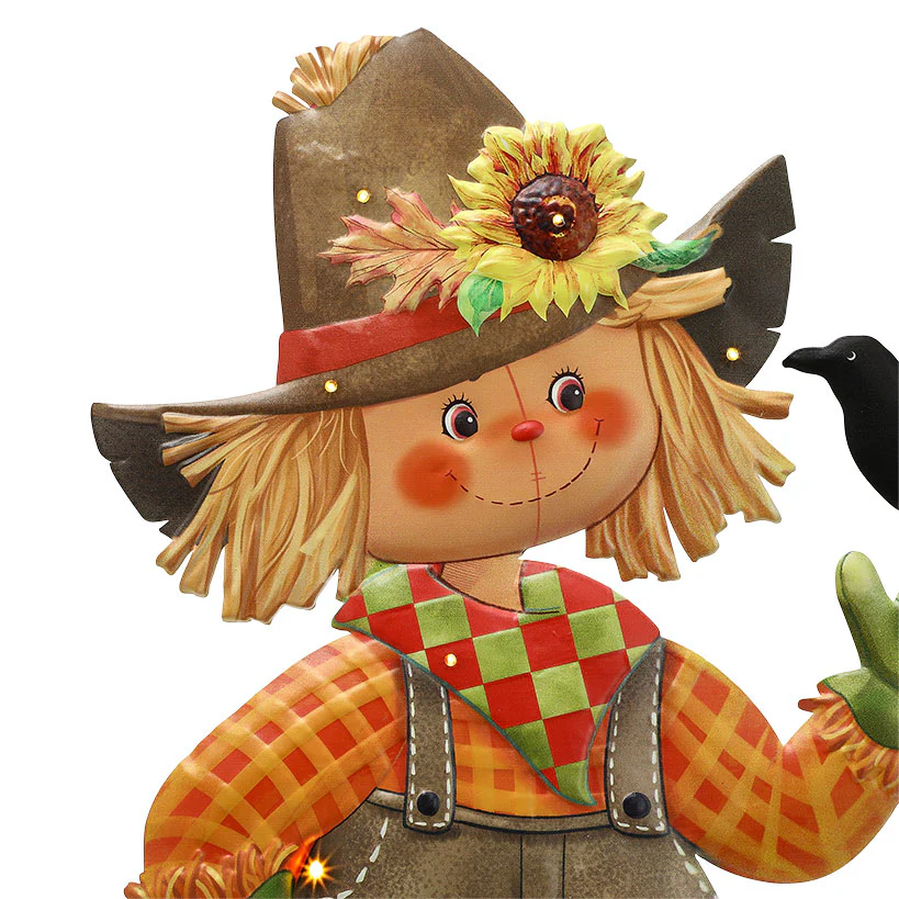 Halloween Lighted Standing Witch or Scarecrow Greeter - Image 4