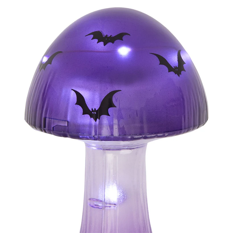 Halloween Mushroom Solar Stake Themed In Orange Purple And Green - Image 2