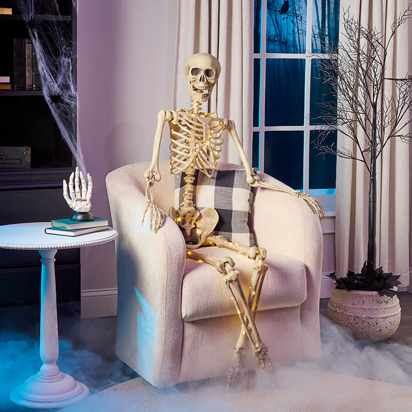 Halloween Skeleton Poseable Lighted Decor 16 Inch 35 Inch and 65 Inch - Image 4