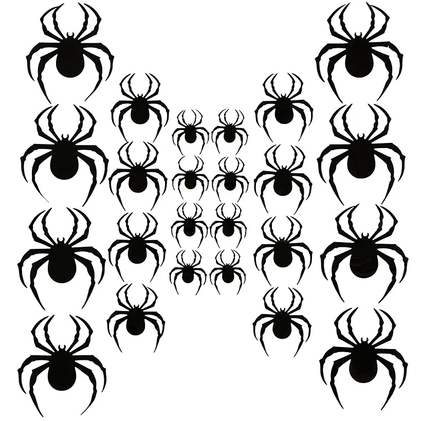 Halloween Spider Decor - 24 Piece Set - Image 3