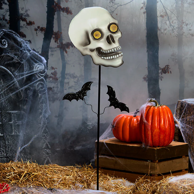 Halloween Stake Animated Jack-O'-Lantern or Skull - Image 3