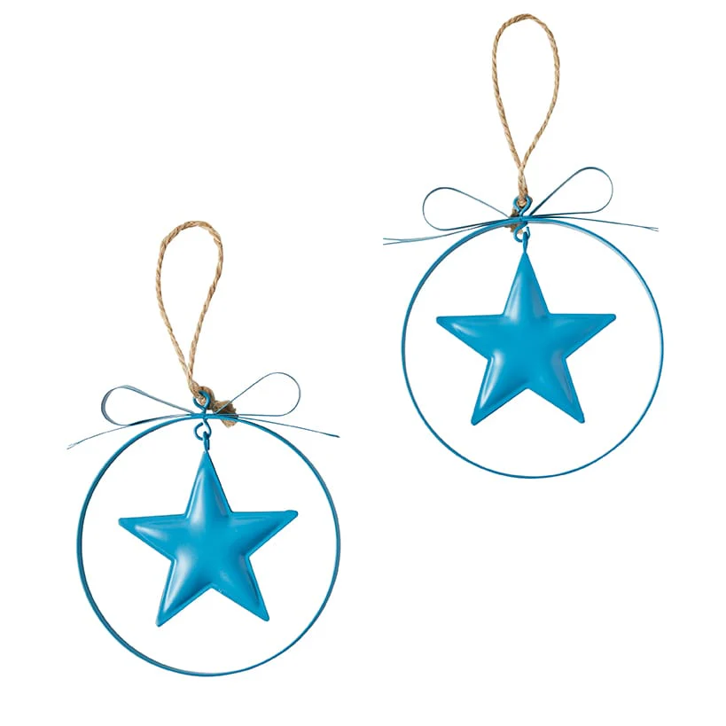 Hanging Metal Ornaments Set of 2 - Image 6