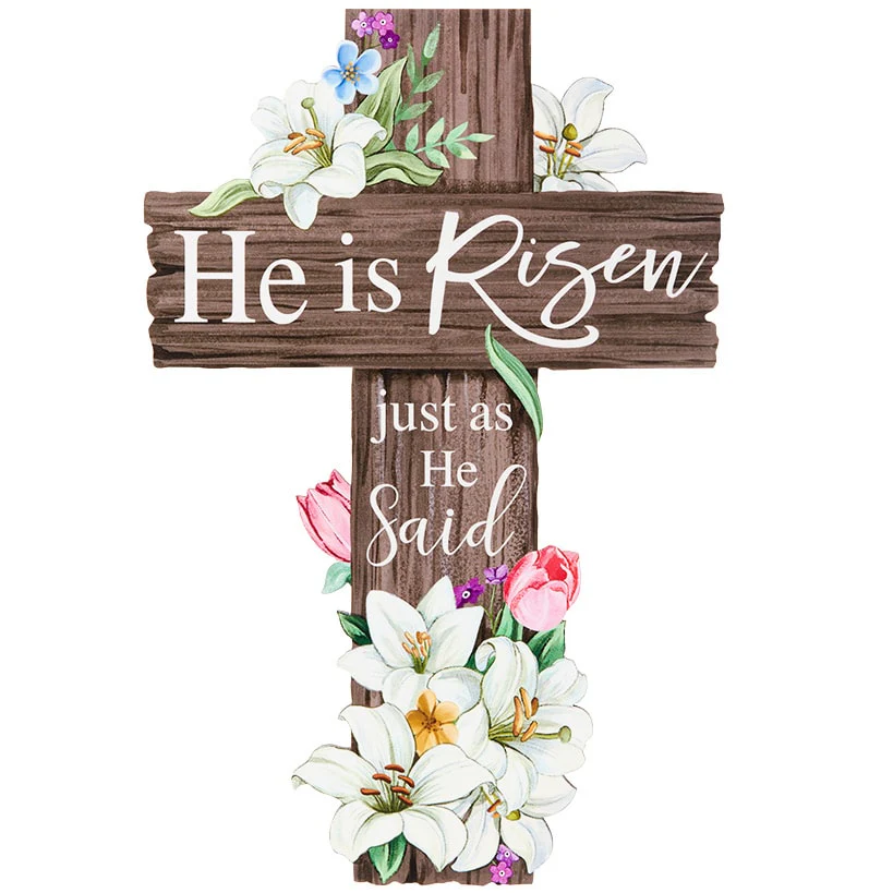 He Is Risen Just As He Said - Easter Wall Cross - Image 4