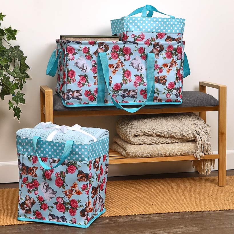 Heavy-Duty All Purpose Patterned Tote Bags - Set of 3 - Image 11