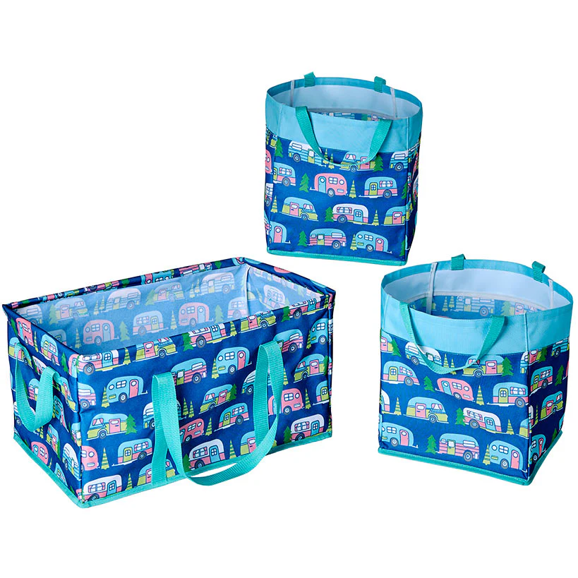 Heavy-Duty All Purpose Patterned Tote Bags - Set of 3 - Image 12