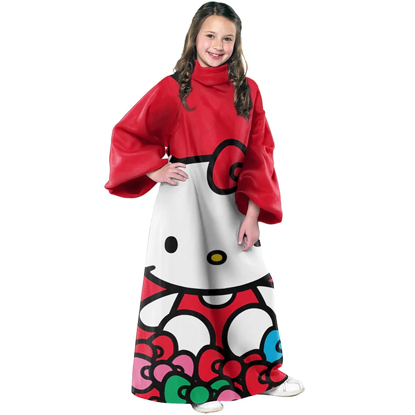 Hello Kitty Smitten Silk Touch Comfy Throw with Sleeves - Image 2