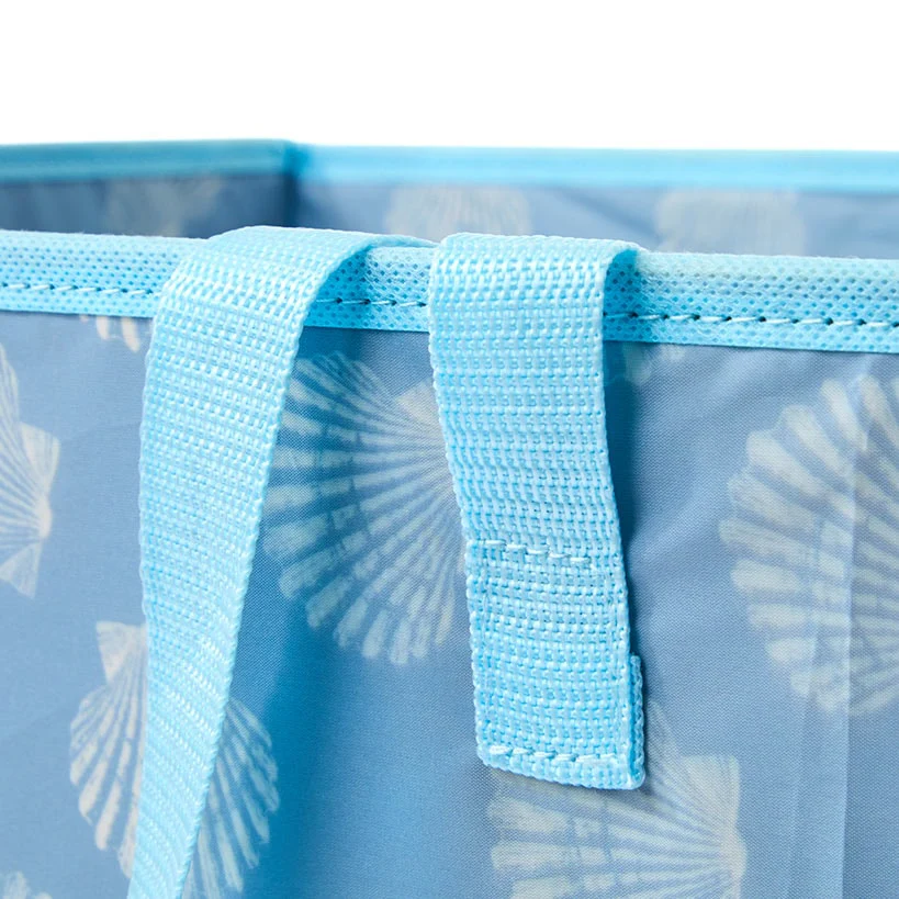 Home Storage Tote Bin with Mesh - Flip Flop or Shell Print - Image 6
