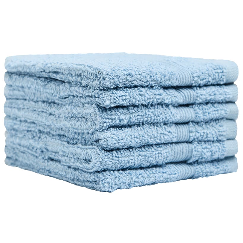 Homewear High Rise Stripe Low Twist Cotton Washcloth, Set of 6 - Image 5