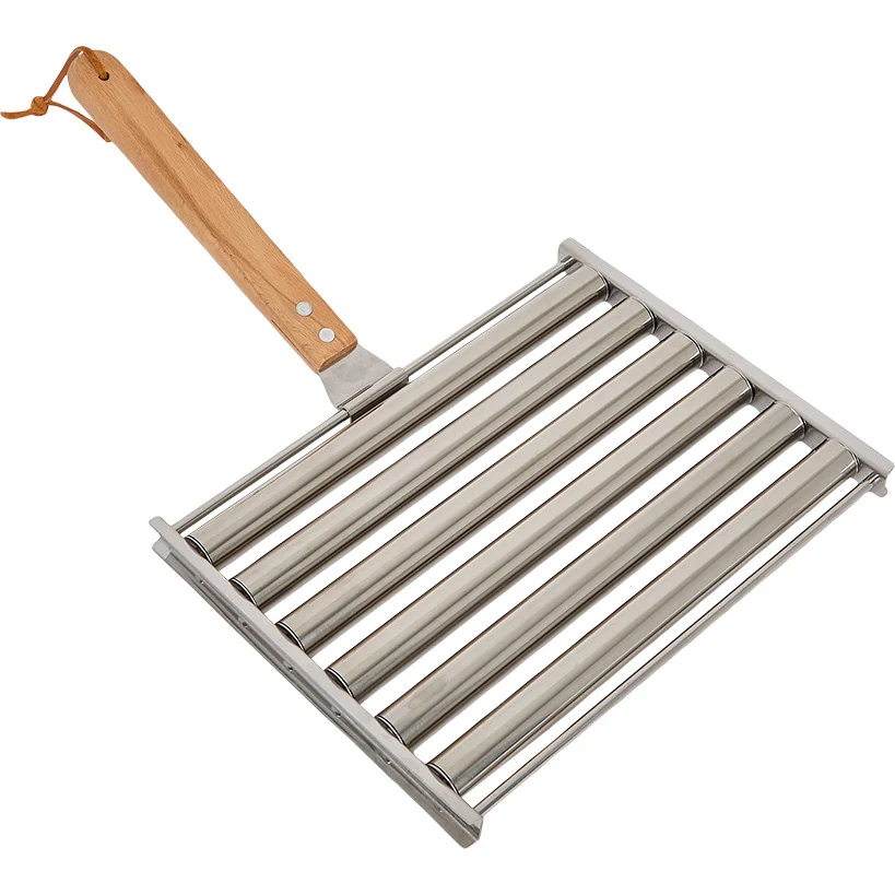 Hot Dog Roller Rack for Grill or BBQ Stainless Steel - Image 2