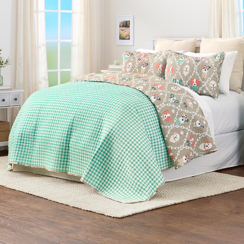 I Woof You Reversible Full/Queen or King Quilt - Image 3