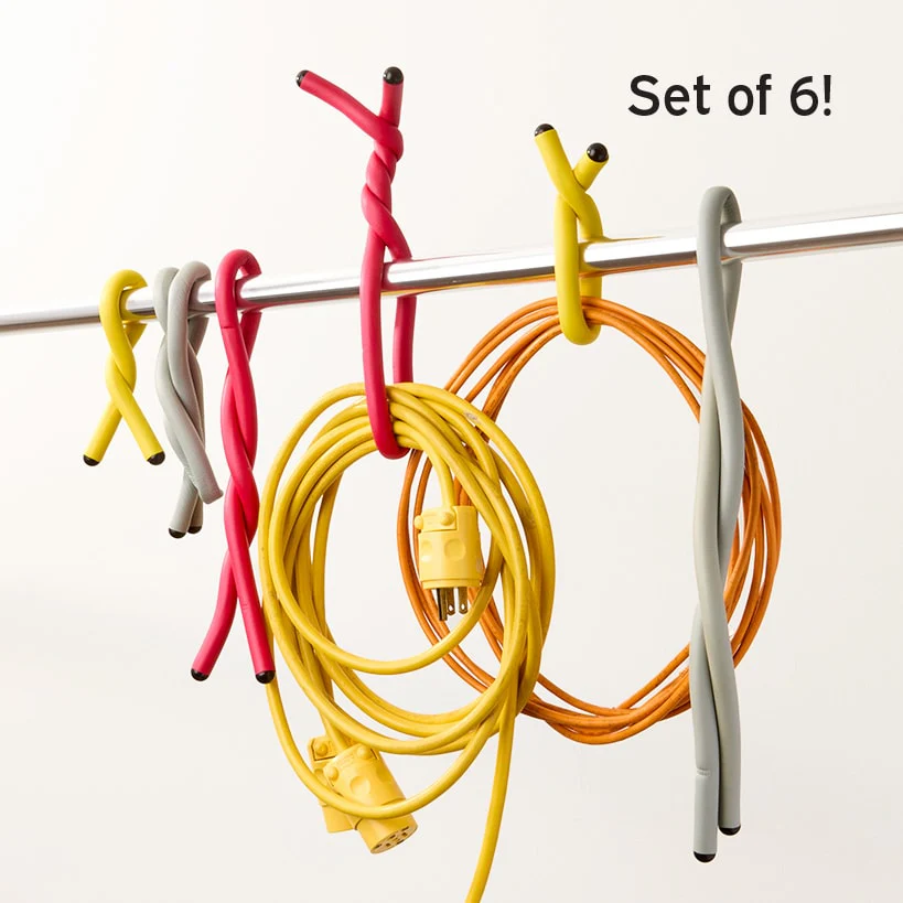 Ideaworks® Gorilla Ties - Multi-Size Flexible, Durable, Reusable, Set of 6
