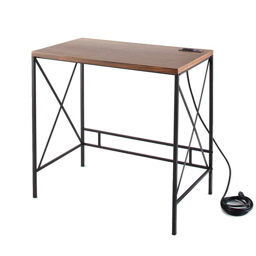 Industrial Desk with Outlet and USB Port - Image 2