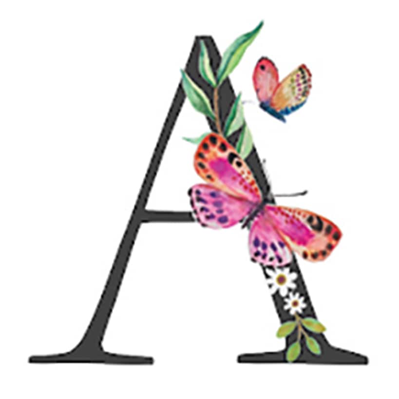 Initial Floral Butterfly Jewelry Cases - Image 2