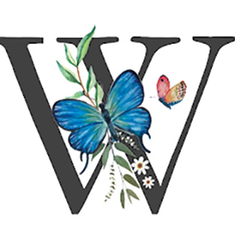 Initial Floral Butterfly Jewelry Cases - Image 24