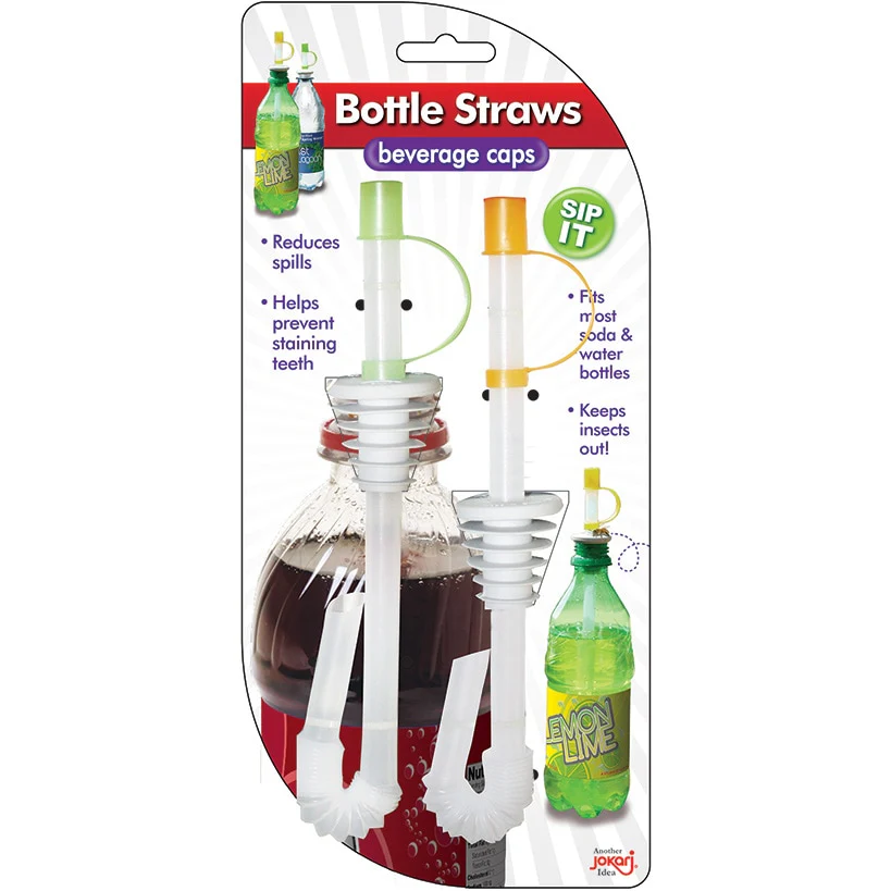 Jokari Sip and Seal Soda Straws for Bottled Beverages 2 Pack - Image 3