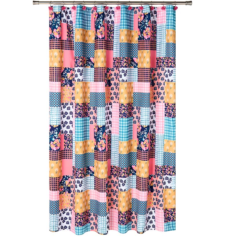 Jolene Patchwork Shower Curtain - Image 3