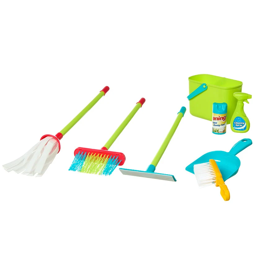 Kids' Cleaning Fun Play Set - 8 Colorful Pieces for Imaginative Play - Image 4
