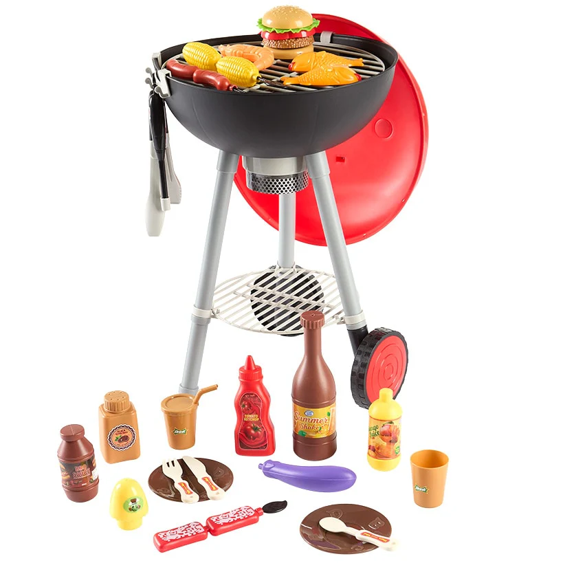 Kids' Pretend BBQ Playset - Realistic Lights and Sound Indoor/Outdoor Fun - Image 5