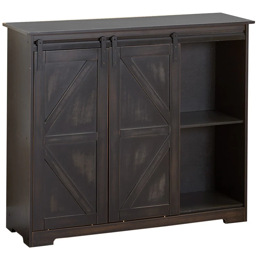 Kitchen Buffet Wooden Cabinet with Sliding Barn-Doors - Image 6