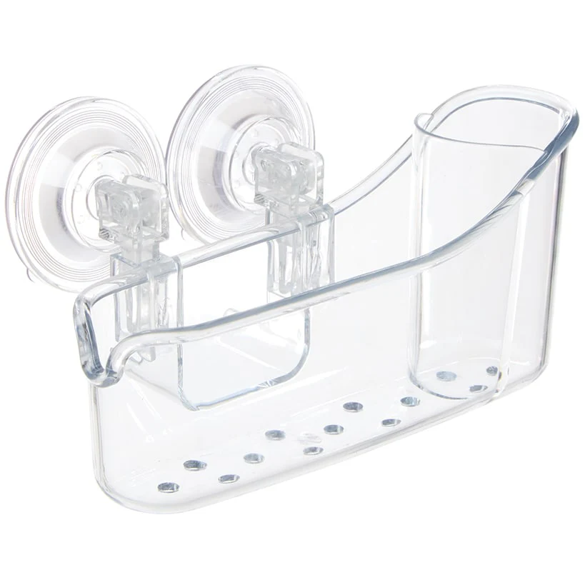 Kitchen Clear Sink Caddy and Sponge Holder with Suction Cups - Image 4
