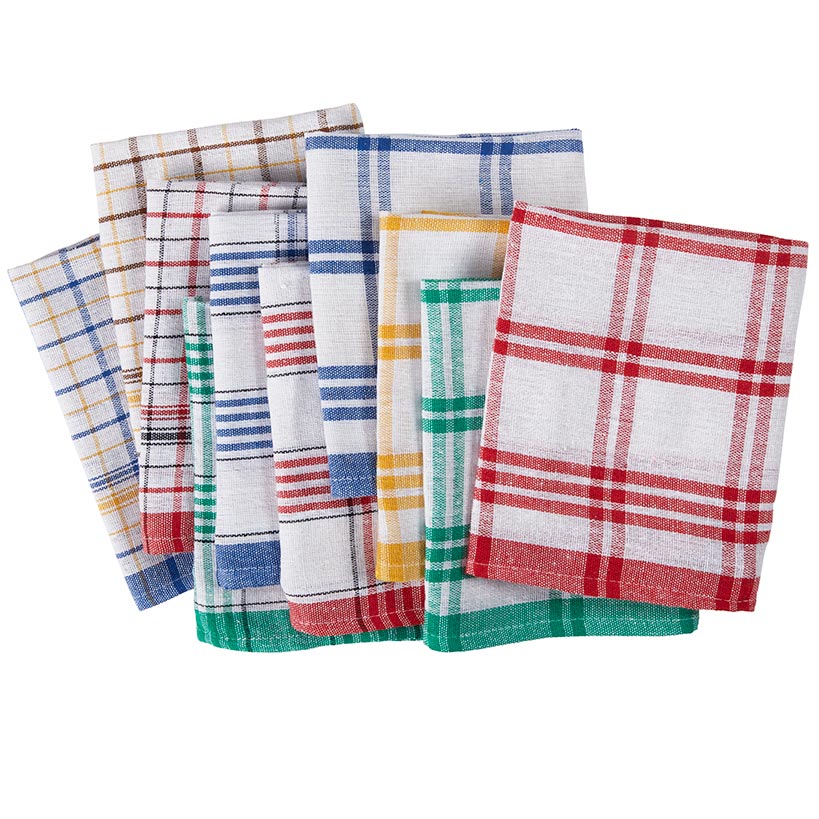 Kitchen Towels Assorted Colors and Patterns Set of 10 - Image 3
